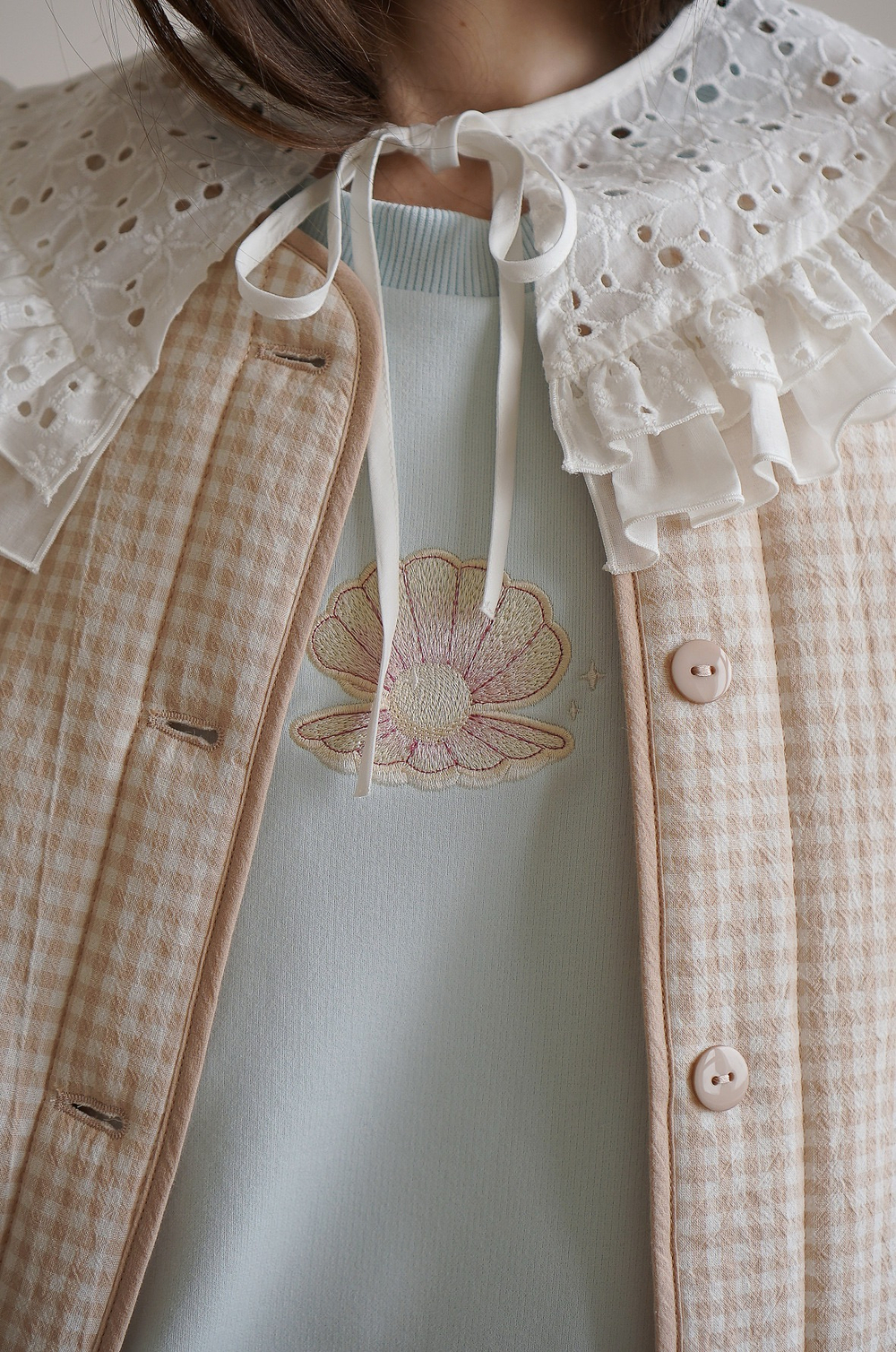 Свитшот Ритм пр. с вышивкой для бер. и кор. мам, Голубой