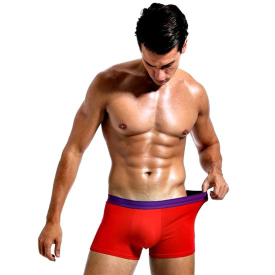 Мужские трусы боксеры красные ROMEO ROSSI RR6084-8