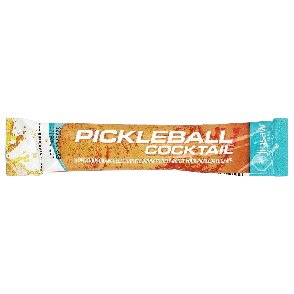 Jigsaw Health, Pickleball Cocktail®, смесь для приготовления напитков с электролитами без сахара, апельсин, 60 пакетиков по 5 г