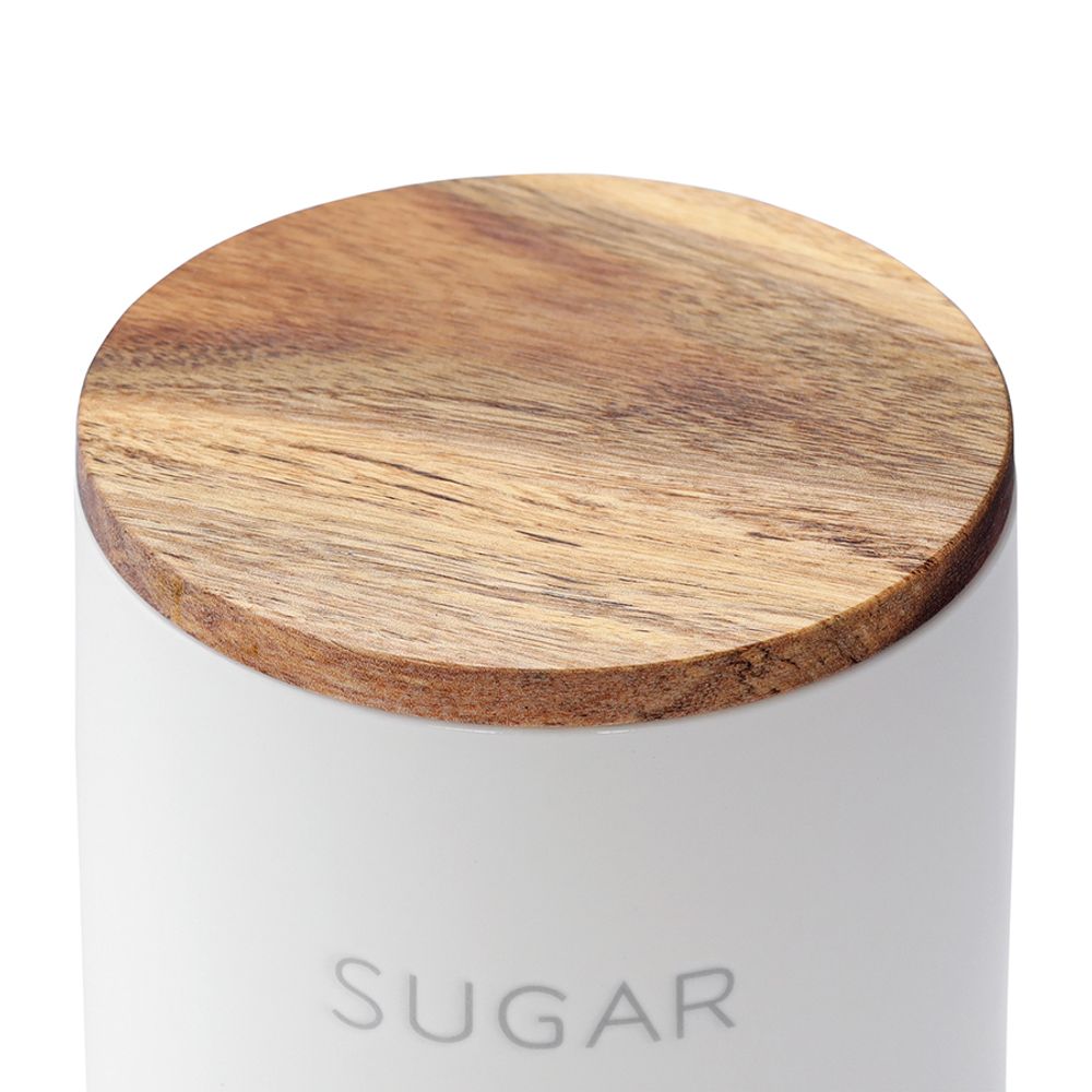 Банка керамическая для хранения сахара, 400 мл, белая