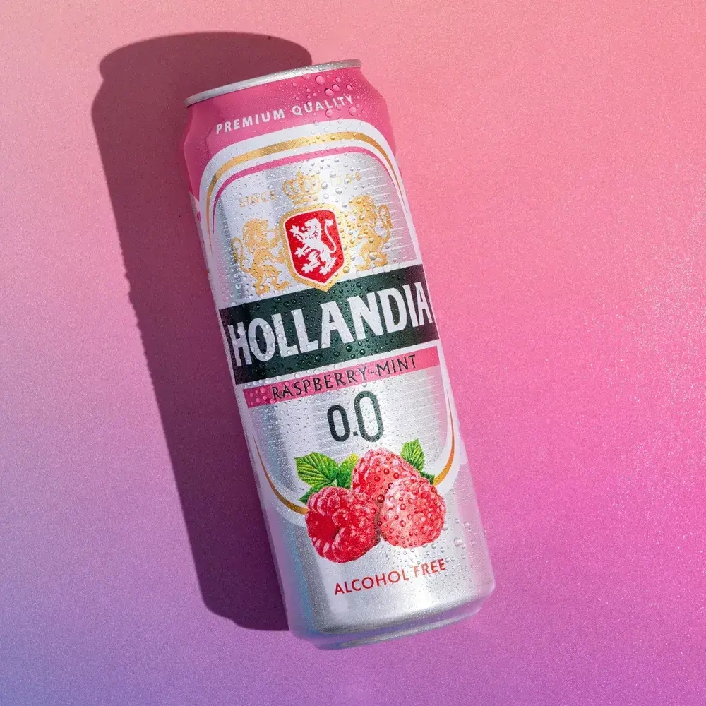 Пиво безалкогольное Hollandia Малина-Мята, 0,45 л