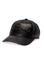 Бейсболка жен. Aeronautica 1191 черная кожа