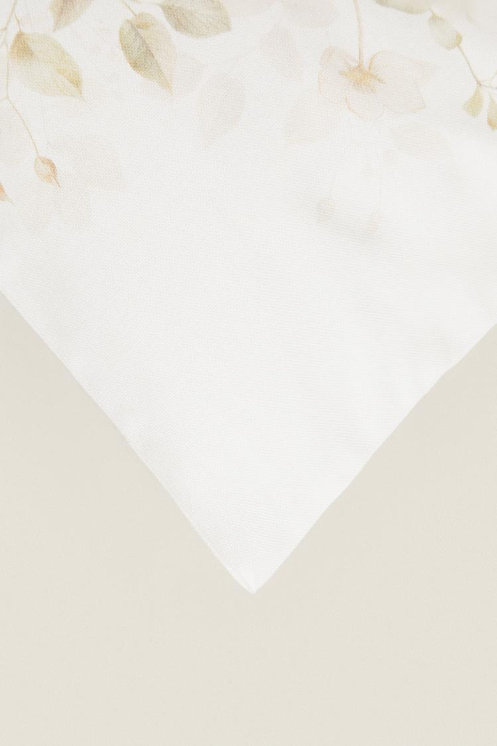 ZARA HOME ХЛОПКОВЫЙ ЧЕХОЛ ДЛЯ ДЕКОРАТИВНОЙ ПОДУШКИ С ЦВЕТОЧНЫМ УЗОРОМ, СВЕТЛО-БЕЖЕВЫЙ