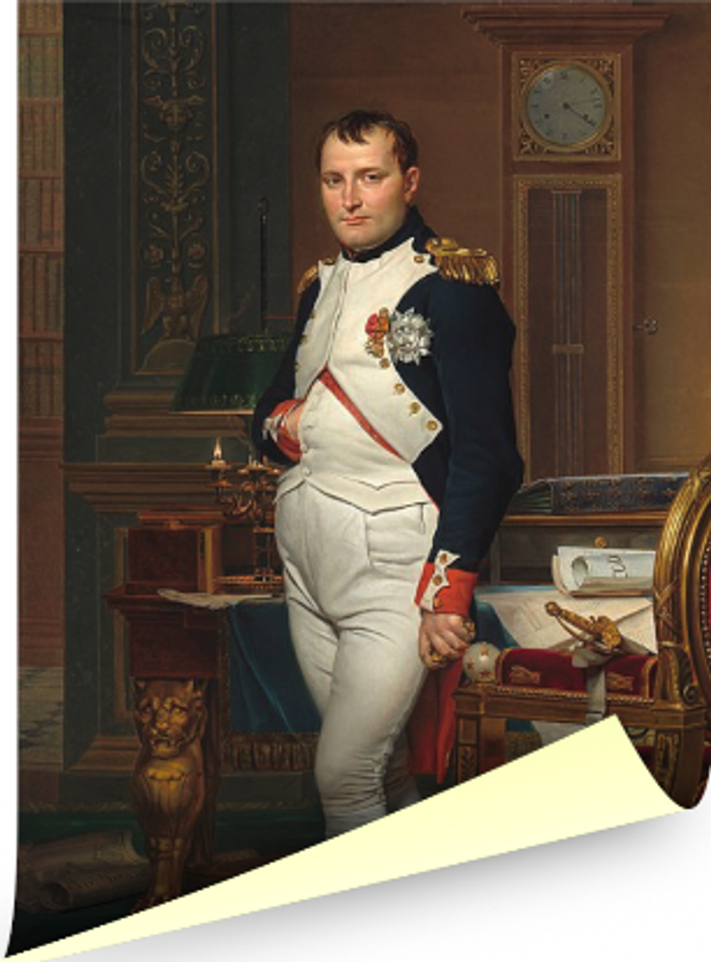 Император Наполеон в своем кабинете в Тюильри, Давид Жак Луи, картина для интерьера (репродукция) Настене.рф