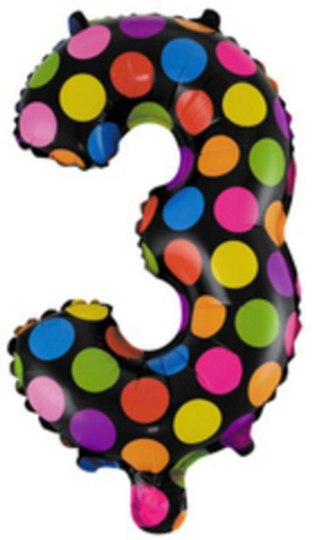 К Цифра 3 Супер Яркий (16''/41 см)