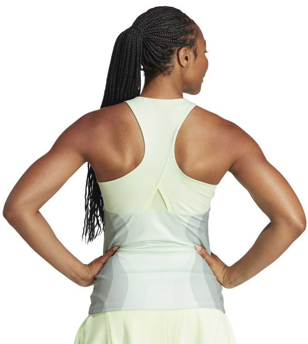 Женский топ теннисный Adidas Y-Tank Pro - зеленый