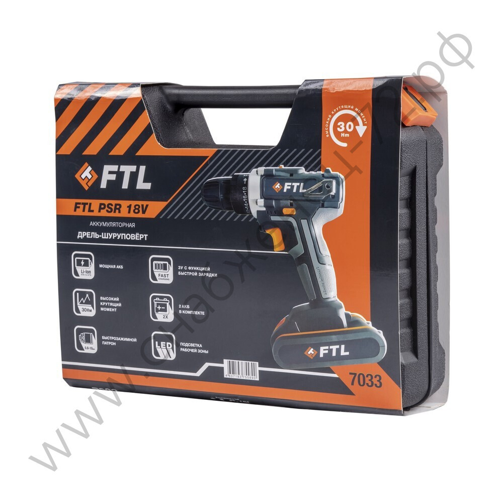Аккумуляторная дрель-шуруповерт FTL PSR 18V