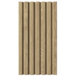 Стеновая реечная панель Альберо, Эко-шпон Дуб натуральный, 120*16*2750 мм