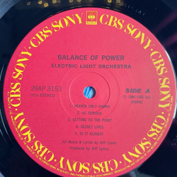 Винтажная виниловая пластинка LP ELO Electric Light Orchestra Balance Of Power (Japan 1986) (No Obi) Getting To The Point