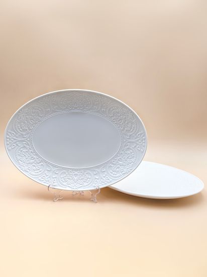 Блюдо овальное 30х22 см. набор 2 шт. Ажур классик