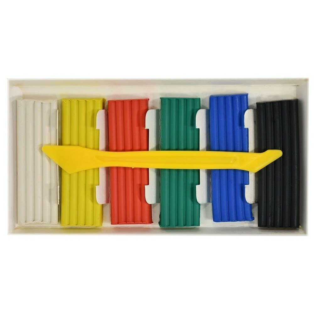 Пластилин 6 цветов, 90 гр, со стеком (Каляка-Маляка)