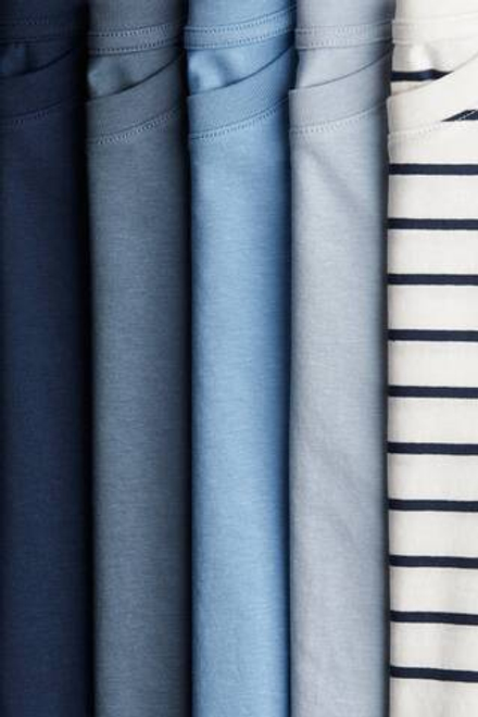 H&M Набор из 5 футболок, синий
