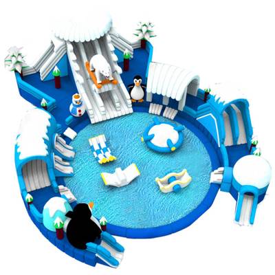 Наземный надувной аквапарк «Морское царство 2» 23*23*6 м