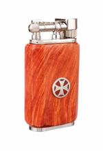 Зажигалка трубочная Mastro de Paja, серебро и бриар