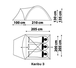 Палатка KARIBU 3 (цвет FOREST)