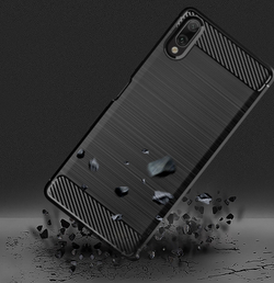 Чехол на Sony Xperia L3 цвет Black (черный), серия Carbon от Caseport