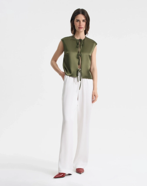 Брюки из купры на резинке