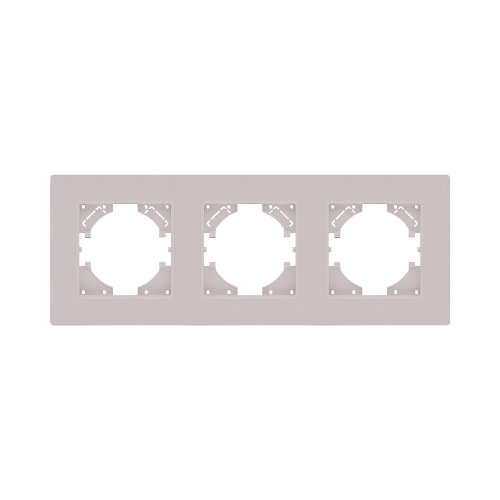 Рамка 3-постовая, кашемир матовый Kollinger Eleganz Plex EP3CM