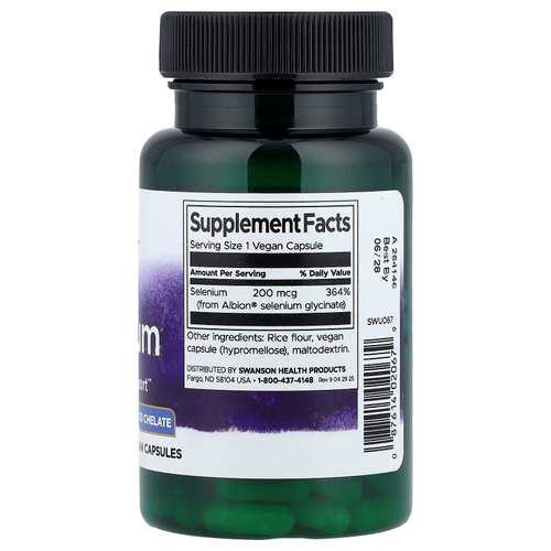 Swanson Vitamins, Albion®, селен, 200 мкг, 90 веганских капсул