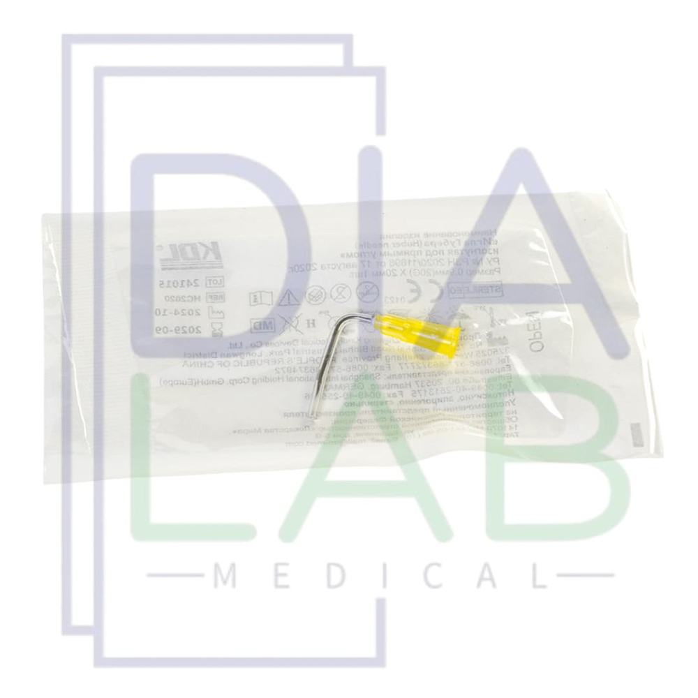 Игла Губера KDL 20G (0,9х20 мм) 5 шт изогнутая под прямым углом