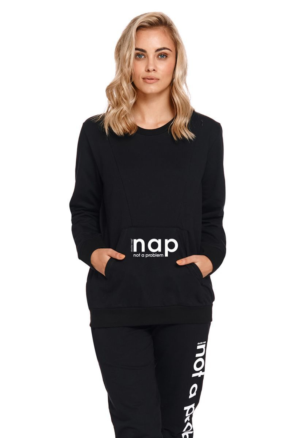 Стильный свитшот для беременных и кормящих мам (Размер: XL) (Цвет: черный)