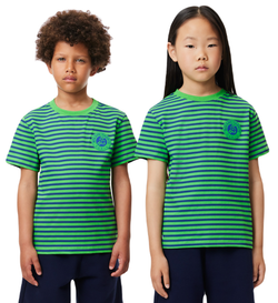 Футболка для мальчика теннисная Lacoste Ultra-Dry Sport Roland Garros Edition Tennis T-Shirt - navy blue/green