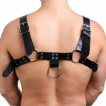 Черная мужская портупея «Оки-Чпоки» с ремнями (Размер: S-M) (Цвет: черный)