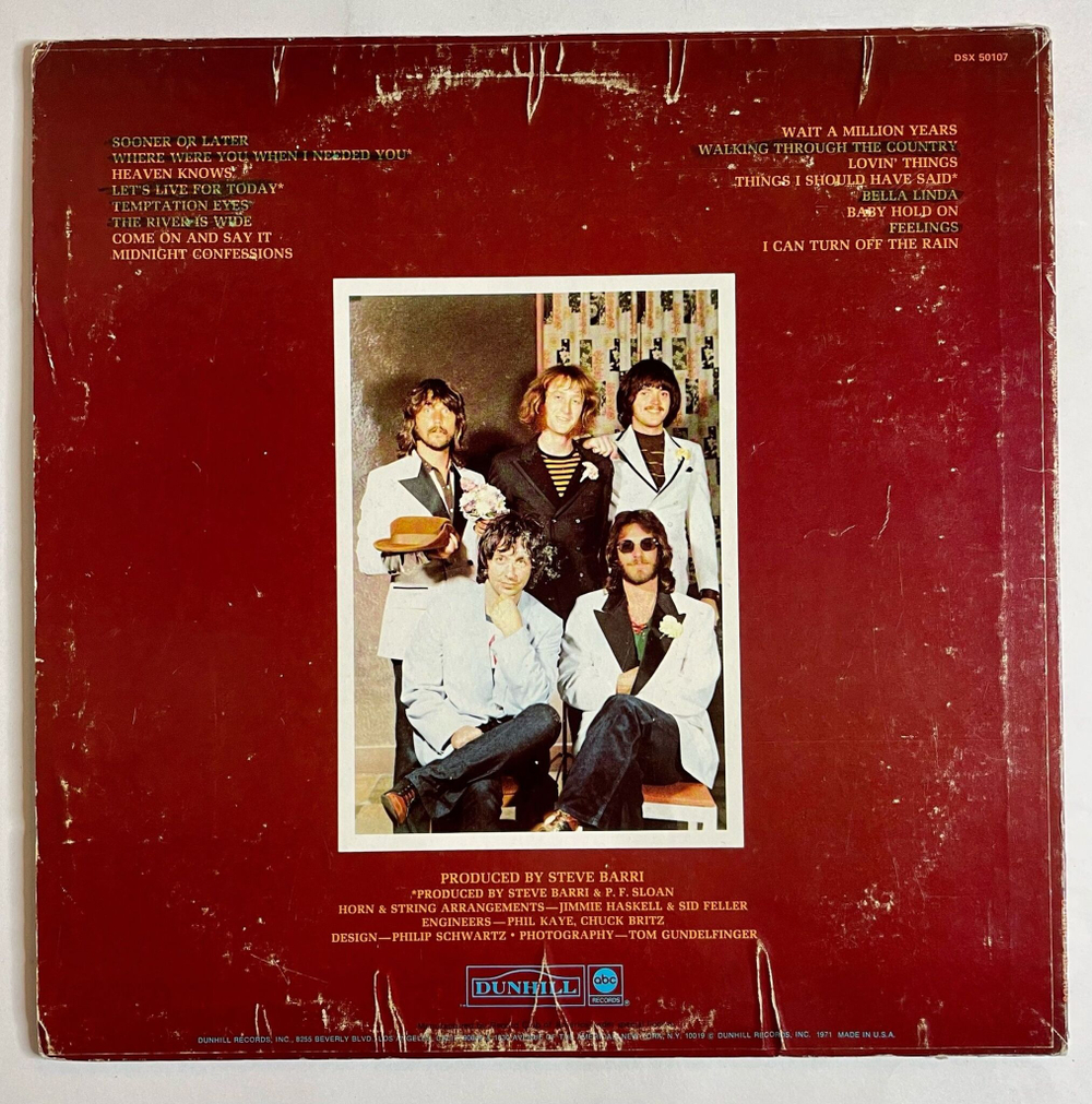 Винтажная виниловая пластинка LP The Grass Roots Their 16 Greatest Hits (USA 1971)