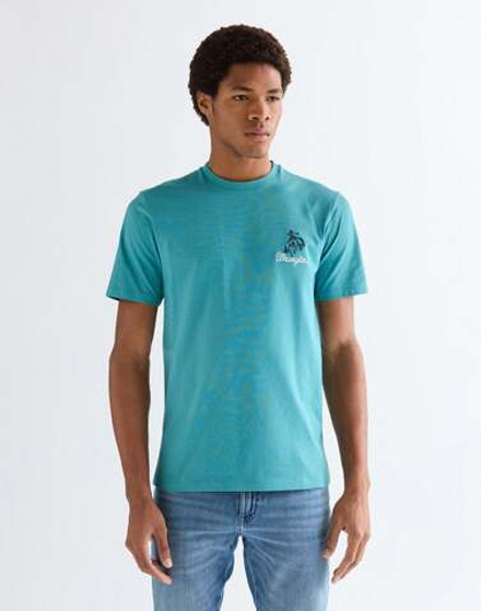 Футболка мужская WRANGLER EMBROIDERY TEE BRITTANY BLUE