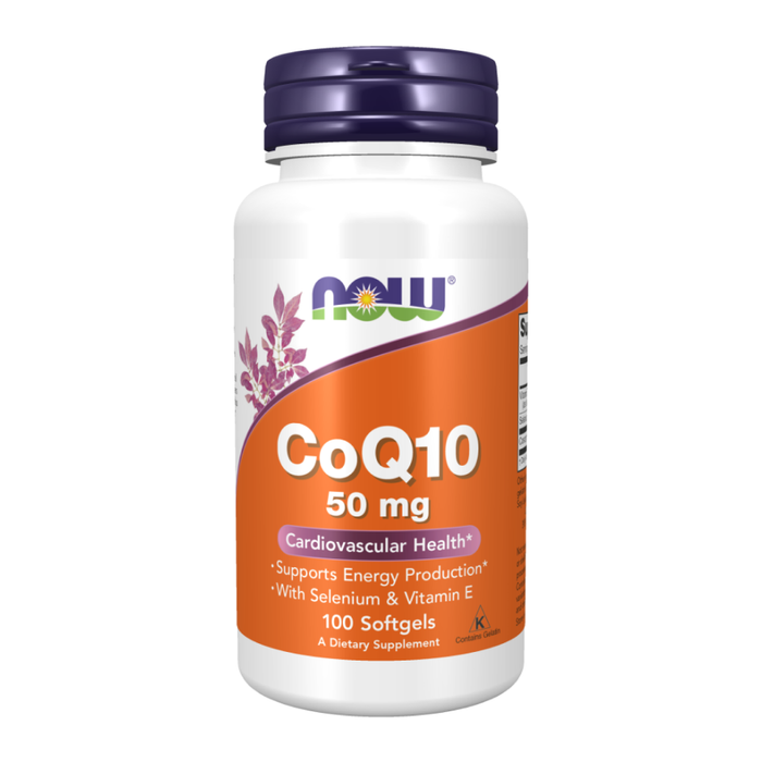 Коэнзим Q10 с селеном и витамином E 50 мг, CoQ10 50 mg, Now Foods, 100 капсул