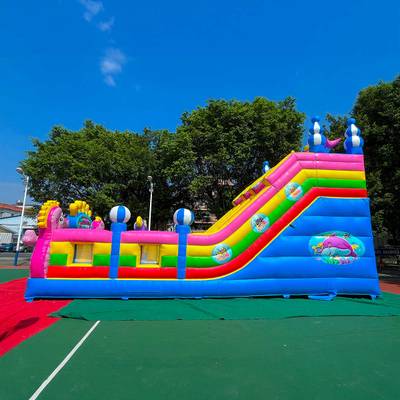 Коммерческий надувной батут «В гостях у дельфинов 2», 10*5*5 м