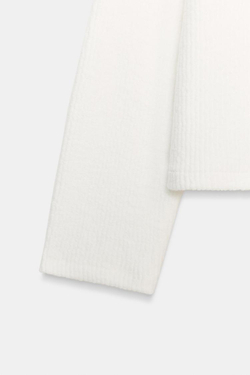 ZARA ТОЛСТОВКА В ДЕРЕВЕНСКОМ СТИЛЕ, ЭКРЮ