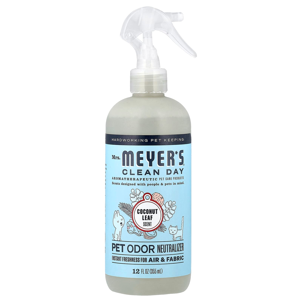 Mrs. Meyers Clean Day, нейтрализатор запаха домашних животных, лист кокоса, 355 мл (12 жидк. унций)