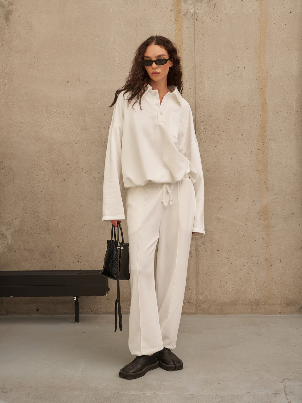 костюм трикотажный из футера с поло