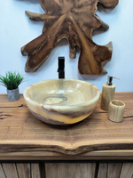 Раковина из оникса Bowl Yellow BO-65706 40*40*15 из натурального камня