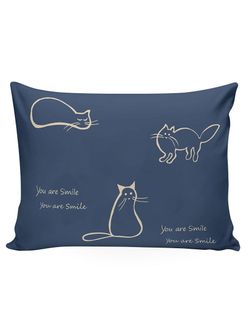 Постельное белье перкаль Сказка "Котики/Котики (компаньон)" 1,5-сп Наволочка 50х70 см 1 шт Простынь 150x215 см Пододеяльник 145x215 см