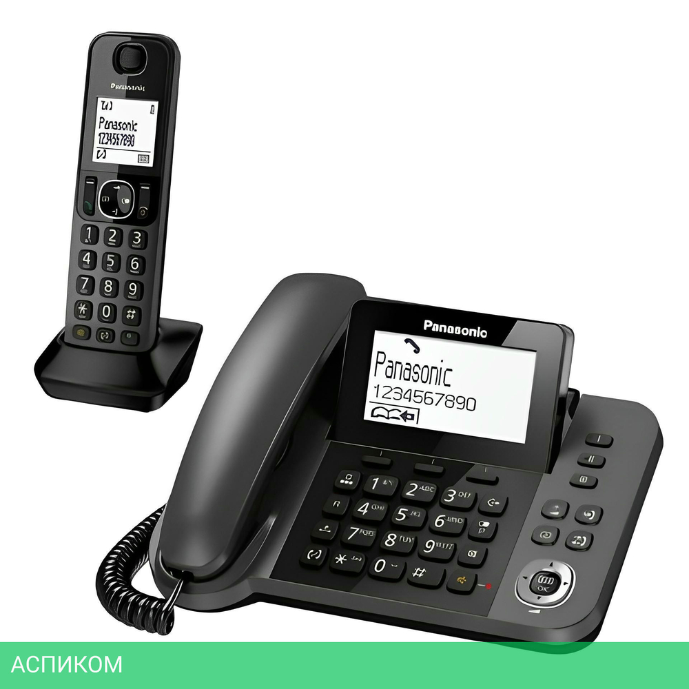 Радиотелефон DECT Panasonic KX-TGF310RUM серый металлик