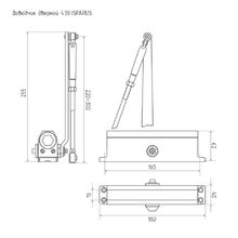 Дверной доводчик  ISP 430 (черный) до 100 кг