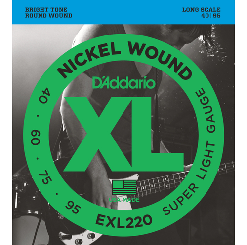 D'ADDARIO EXL220 - струны для БАС-гитары, nickel,super soft 40-95