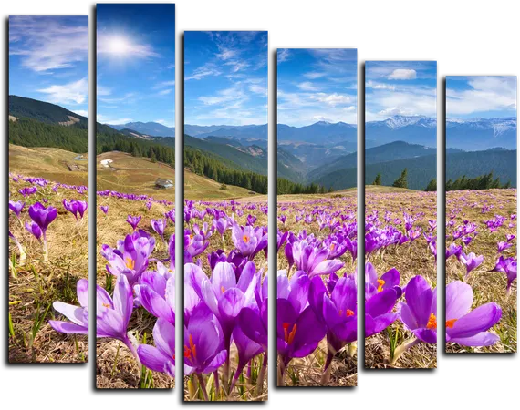 Модульная картина "Горная поляна"