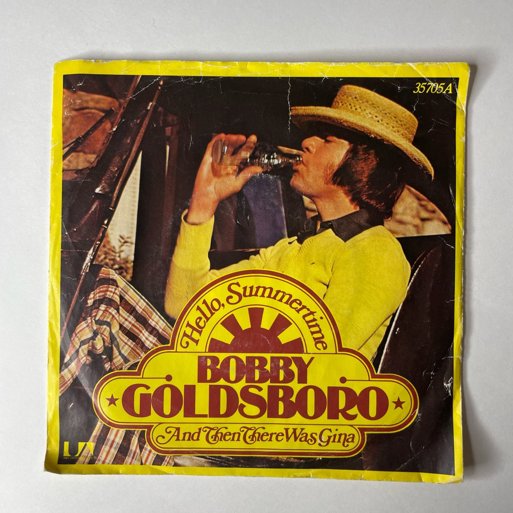 Винтажная виниловая пластинка 7 дюймов (маленькая пластинка) Bobby Goldsboro, Hello, Summertime (Germany 1974)