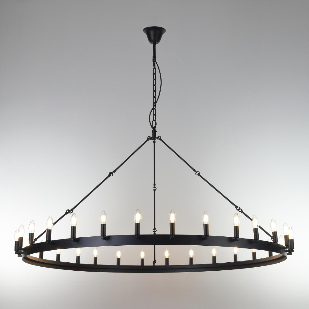 Citilux Смитсон CL470130 Люстра замковая подвесная Чёрная