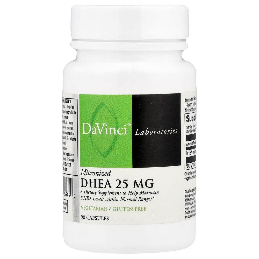 DaVinci Laboratories, Микронизированный ДГЭА, 25 мг, 90 капсул