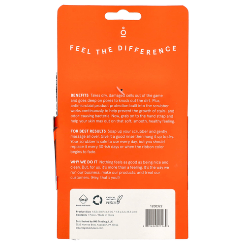 CleanLogic, Sport, отшелушивающее средство для тела, большое, черное, 1 шт.