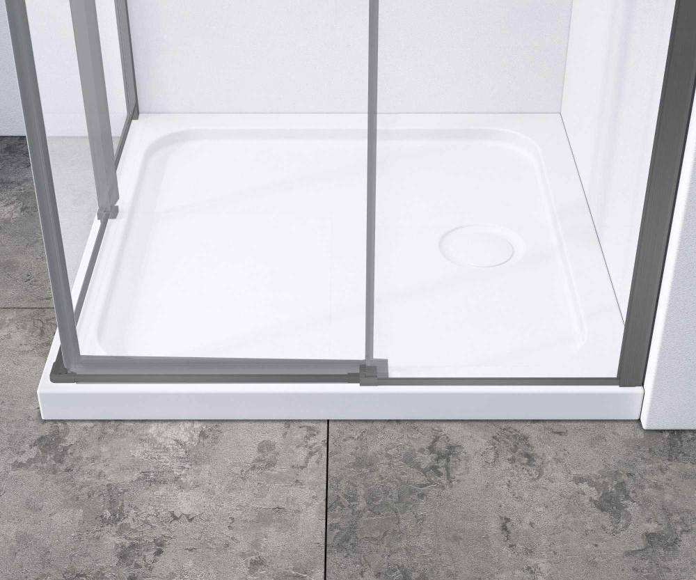 Душевой уголок Slim-N VSS-4SN900CLGM, 900*900, вороненая сталь, стекло прозрачное