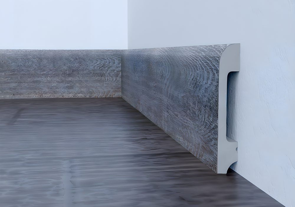 Плинтус дюрополимерный Solid UHD05/80 Дуб Полуночный 80х13х2400 мм