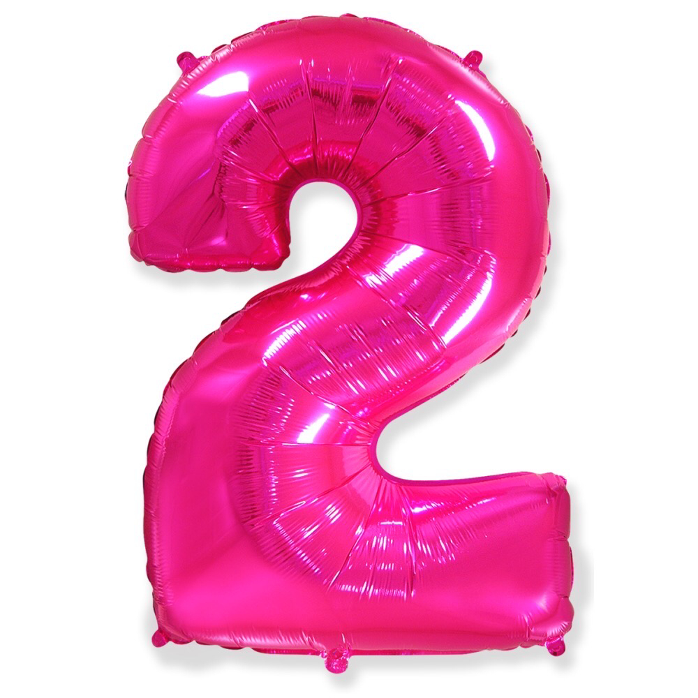Цифра «2» фуксия
