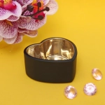 Подсвечник «Heart» 8*7,5*4см цвет черный с золотом