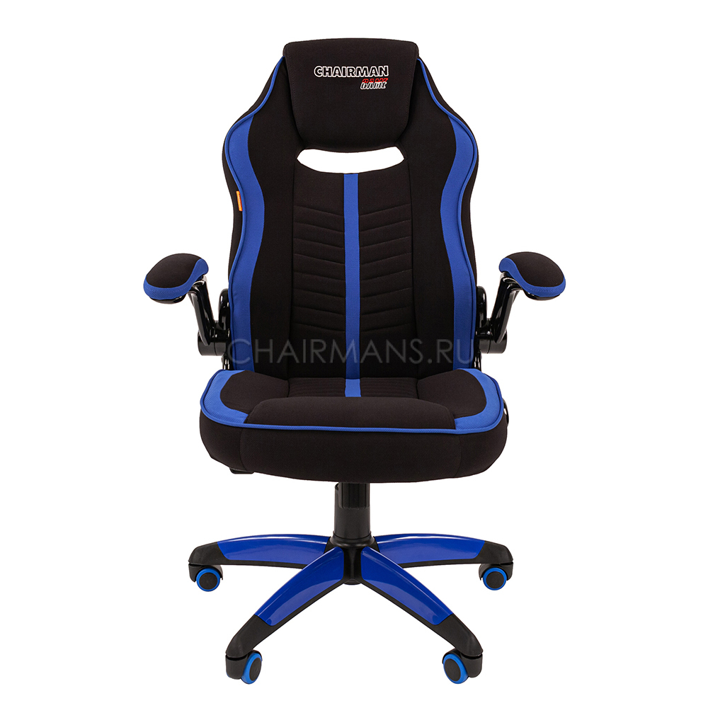 Кресло геймерское Chairman GAME 19 ткань черный/синий
