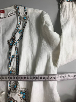 Жакет Derhy летний льняной, маркировка М, визуально на 46 размер